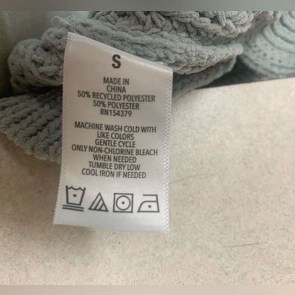 🍁Aeropostale Waffle Knit Sweater Light Mint Green - Women’s Small - Picture 7 of 8